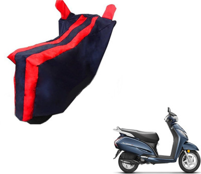MOCKHE Two Wheeler Cover for Honda(Activa 3G, Black, Red)