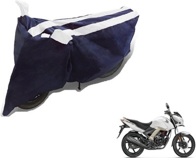 MOCKHE Two Wheeler Cover for Honda(Unicorn, Black, White)