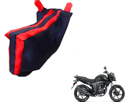 MOCKHE Two Wheeler Cover for Honda(CB Trigger, Black, Red)