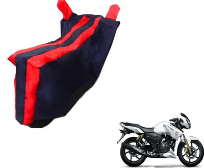 MOCKHE Two Wheeler Cover for TVS(Apache RTR 180, Black, Red)