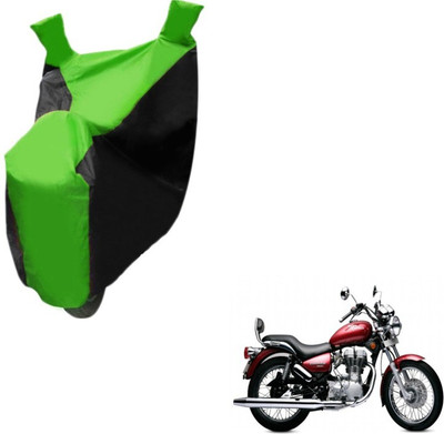 MOCKHE Two Wheeler Cover for Royal Enfield(Twin spark, Black, Green)