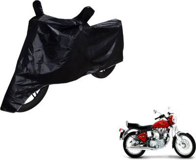 MOCKHE Two Wheeler Cover for Royal Enfield(Classic 500, Black)