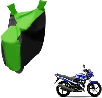 MOCKHE Two Wheeler Cover for Yamaha(Gladiator, Black, Green)