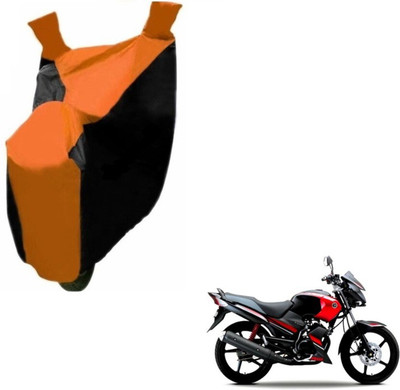 MOCKHE Two Wheeler Cover for Yamaha(Gladiator, Black, Orange)
