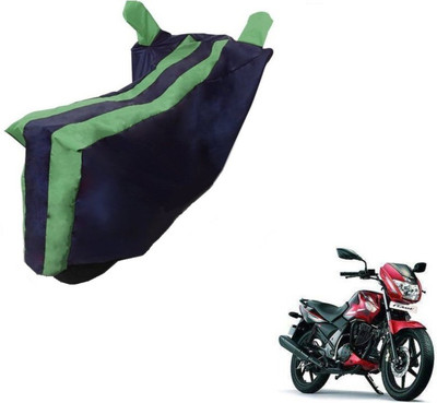 MOCKHE Two Wheeler Cover for TVS(Flame SR125, Black, Green)