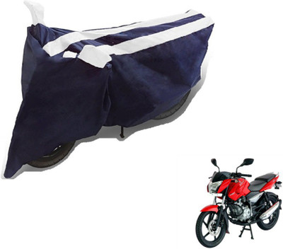 MOCKHE Two Wheeler Cover for Bajaj(Pulsar 135 LS DTS-i, Black, White)