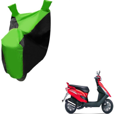 MOCKHE Two Wheeler Cover for Bajaj(Black, Green)