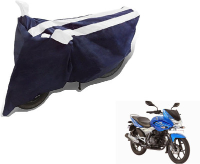 MOCKHE Two Wheeler Cover for Bajaj(Discover 150 f, Black, White)