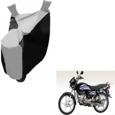 MOCKHE Two Wheeler Cover for Hero(Splendor Plus, Black, Silver)