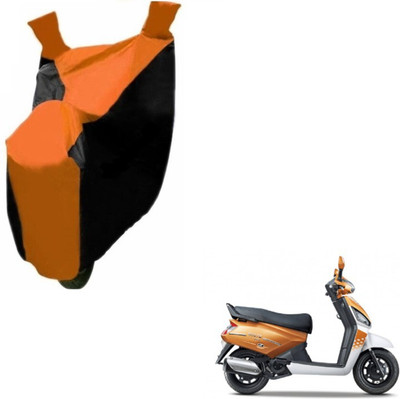 MOCKHE Two Wheeler Cover for Mahindra(Gusto, Black, Orange)