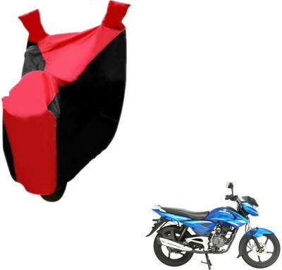 MOCKHE Two Wheeler Cover for Bajaj(Black, Red)