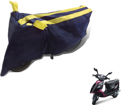 MOCKHE Two Wheeler Cover for TVS(Scooty Streak, Black, Yellow)