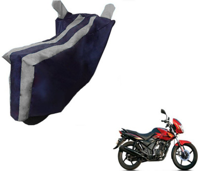 MOCKHE Two Wheeler Cover for TVS(Flame DS 125, Black, Silver)