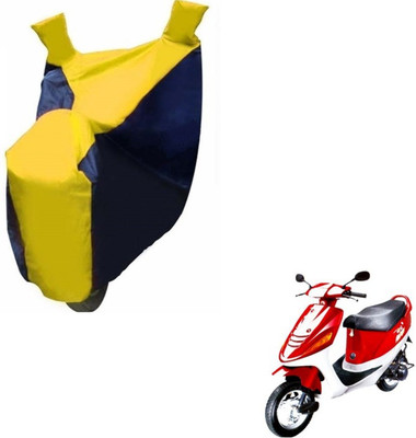 MOCKHE Two Wheeler Cover for Kinetic(Black, Yellow)