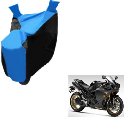 MOCKHE Two Wheeler Cover for Yamaha(YZF R1, Black, Blue)