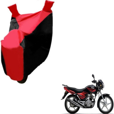 MOCKHE Two Wheeler Cover for Yamaha(YBR 125, Black, Red)