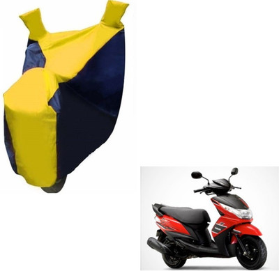 MOCKHE Two Wheeler Cover for Yamaha(Ray, Black, Yellow)
