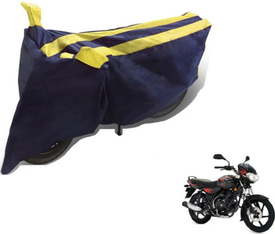 MOCKHE Two Wheeler Cover for Bajaj(Discover, Black, Yellow)
