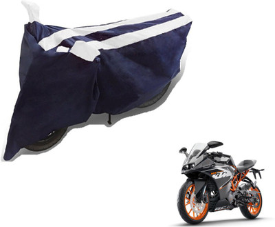 MOCKHE Two Wheeler Cover for KTM(RC 390, Black, White)