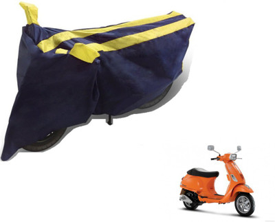 MOCKHE Two Wheeler Cover for Universal For Bike(Vespa SXL, Black, Yellow)