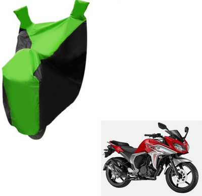 MOCKHE Two Wheeler Cover for Yamaha(Fazer, Black, Green)