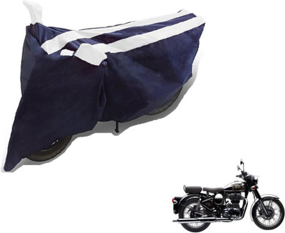 MOCKHE Two Wheeler Cover for Royal Enfield(Classic Chrome, Black, White)
