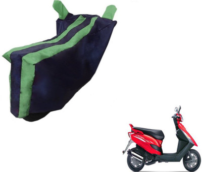 MOCKHE Two Wheeler Cover for Bajaj(Black, Green)