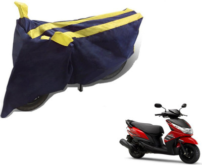 MOCKHE Two Wheeler Cover for Yamaha(Ray Z, Black, Yellow)