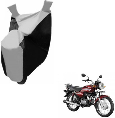 Flipkart SmartBuy Two Wheeler Cover for Hero(HF Dawn, Black, Silver)
