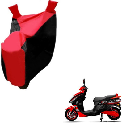 MOCKHE Two Wheeler Cover for Kinetic(Nova, Black, Red)