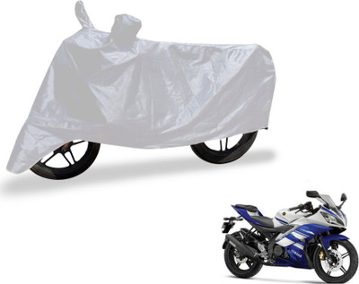 MOCKHE Two Wheeler Cover for Yamaha(R15, Silver)