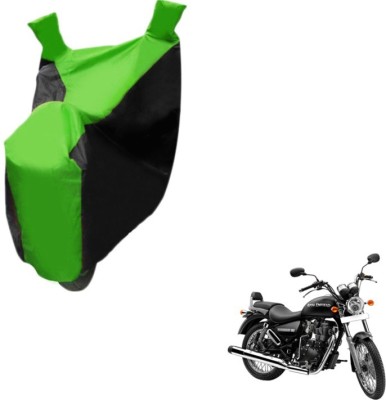 MOCKHE Two Wheeler Cover for Royal Enfield(Thunderbird 350, Black, Green)