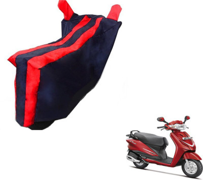 MOCKHE Two Wheeler Cover for Hero(Duet, Black, Red)