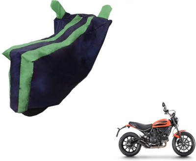 MOCKHE Two Wheeler Cover for Ducati(Scrambler, Black, Green)
