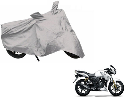 MOCKHE Two Wheeler Cover for TVS(Apache RTR 180, Silver)