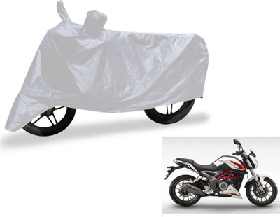 MOCKHE Two Wheeler Cover for DSK Benelli(TNT 25, Silver)