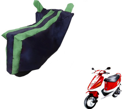 MOCKHE Two Wheeler Cover for Kinetic(Black, Green)