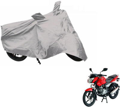 MOCKHE Two Wheeler Cover for Bajaj(Pulsar 135 LS DTS-i, Silver)