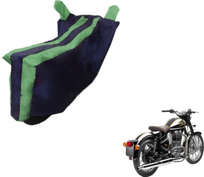 MOCKHE Two Wheeler Cover for Royal Enfield(Classic Chrome, Black, Green)