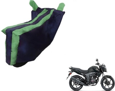 MOCKHE Two Wheeler Cover for Honda(CB Trigger, Black, Green)