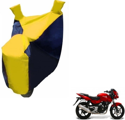 MOCKHE Two Wheeler Cover for Bajaj(Pulsar, Black, Yellow)