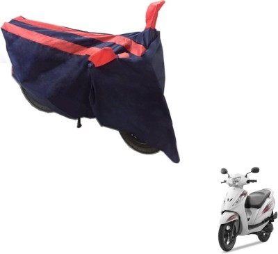 MOCKHE Two Wheeler Cover for TVS(Wego, Black, Orange)