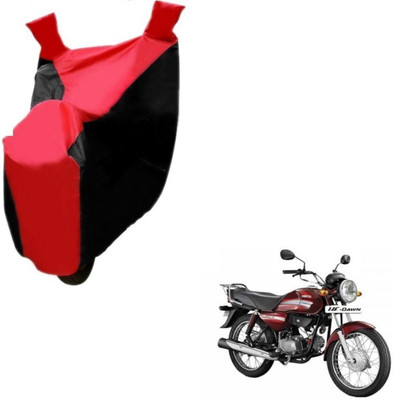 MOCKHE Two Wheeler Cover for Hero(HF Dawn, Black, Red)