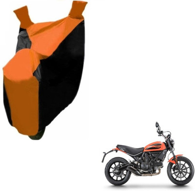 Flipkart SmartBuy Two Wheeler Cover for Ducati(Scrambler, Black, Orange)