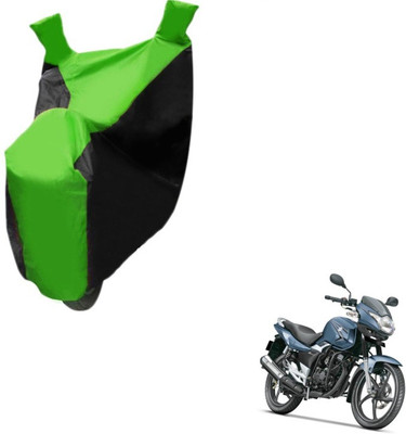 MOCKHE Two Wheeler Cover for Suzuki(GS 150R, Black, Green)