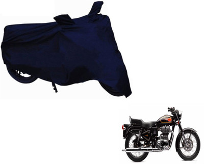 MOCKHE Two Wheeler Cover for Royal Enfield(500, Blue)