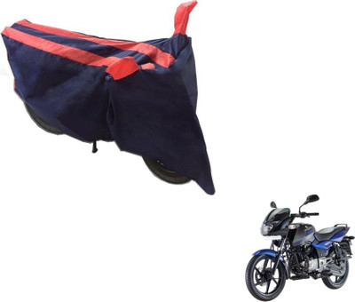 MOCKHE Two Wheeler Cover for Bajaj(Pulsar 150 DTS-i, Black, Orange)