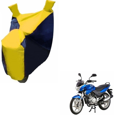 MOCKHE Two Wheeler Cover for Bajaj(Discover 150 s, Black, Yellow)