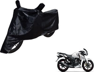 MOCKHE Two Wheeler Cover for TVS(Apache RTR 160, Black)