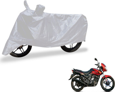 MOCKHE Two Wheeler Cover for TVS(Flame DS 125, Silver)